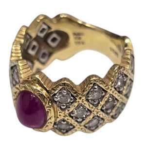 K18  18金 Pt950  プラチナ950 コンビ リング