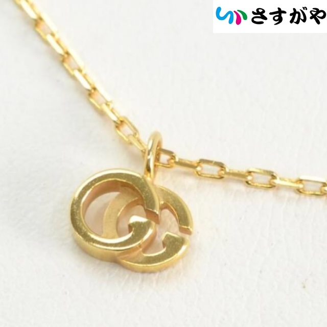 GUCCI グッチ ダブルG Gロゴ ネックレス 750 K18 金 ブランド 