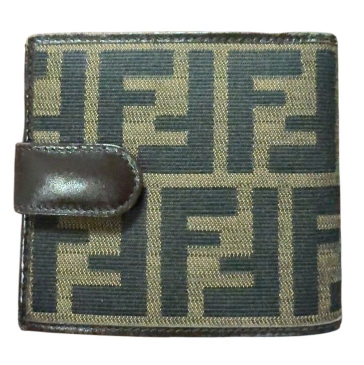 FENDI フェンディ ズッカ柄 コンパクトウォレット 二つ折り財布