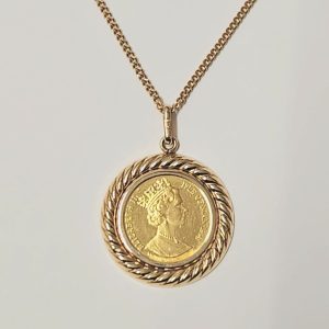24金 18金(K24 K18) エリザベス二世 コイン ネックレス | 根室市明治町