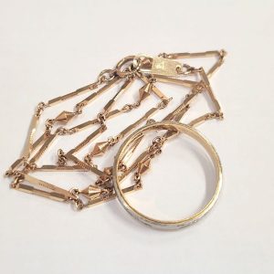 18金 ネックレス 18金プラチナ900 (K18 Pt900) コンビリング ジュエリー | 根室市鳴海町