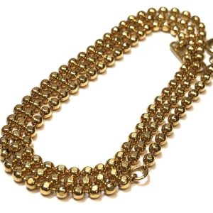 K18　ボールチェーンネックレス