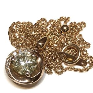 K18 18金 ダイヤモンド付き ネックレス アクセサリー