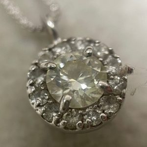 金価格最高値更新!| k18WGダイヤモンドネックレスの買い取り|つくばみらい市絹の台
