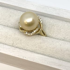 K18 リング パール付き