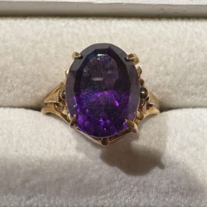 K14WG アメジスト リング 千本透かし昭和レトロリング アクセサリー