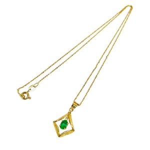 K18（18金）　エメラルド付き　ネックレス