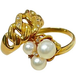 K18 18金 750 ダイヤ パール リング おまとめ