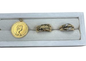 K24(純金)/K18 (18金)  Pt900(プラチナ)　ダイヤモンド リング　コイントップ