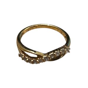 K18PG リング 石あり 18金 750 ピンクゴールド