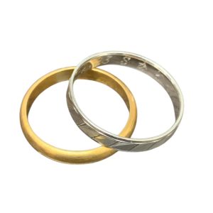 K18 18金 750 Pt900 プラチナ900 リング 指輪 石なし セット