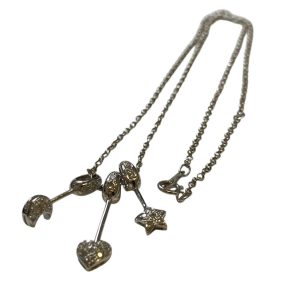 K18WG ネックレス 石あり