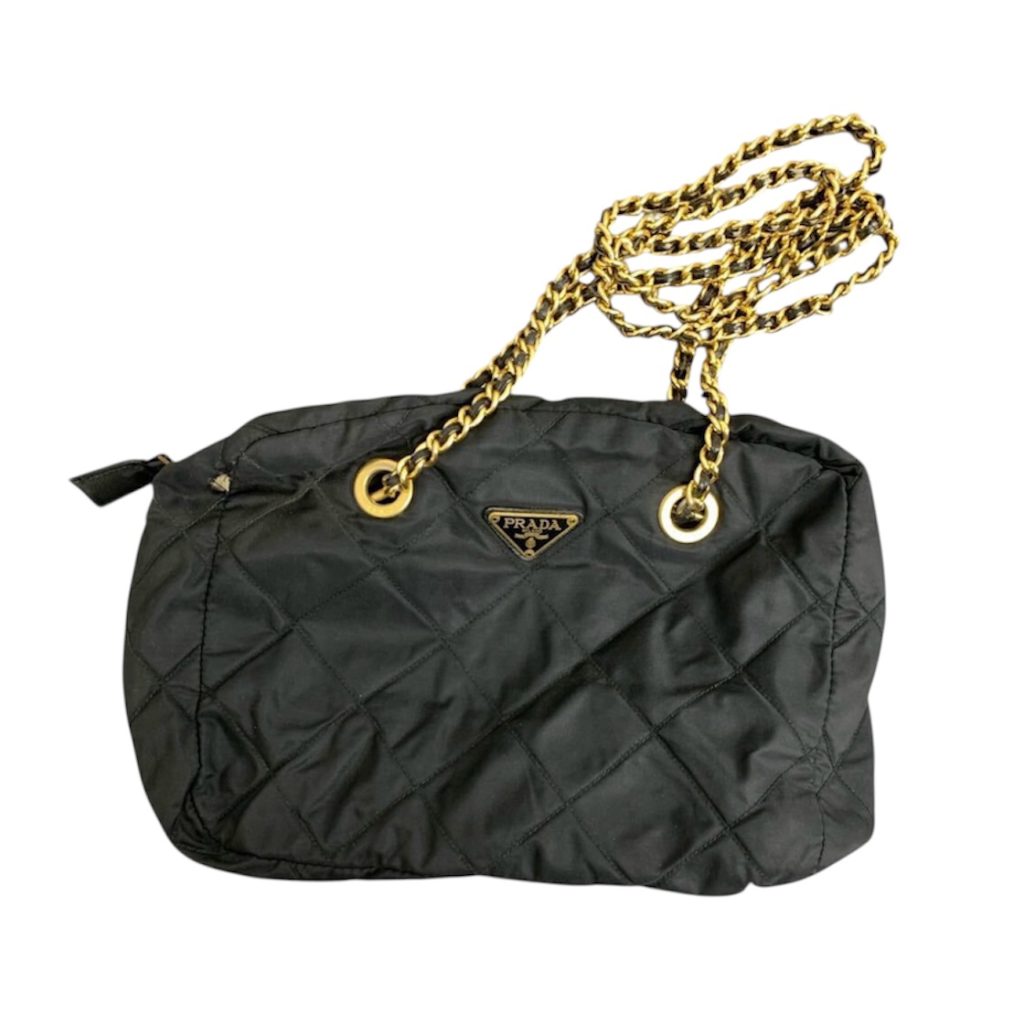 PRADA(プラダ)　ナイロン×チェーンショルダーバッグ