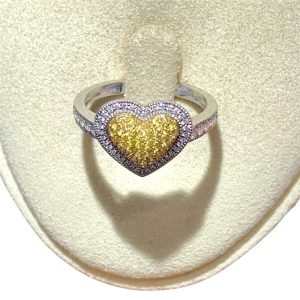 K18/Pt950 18金 750 プラチナ コンビ リング 石あり