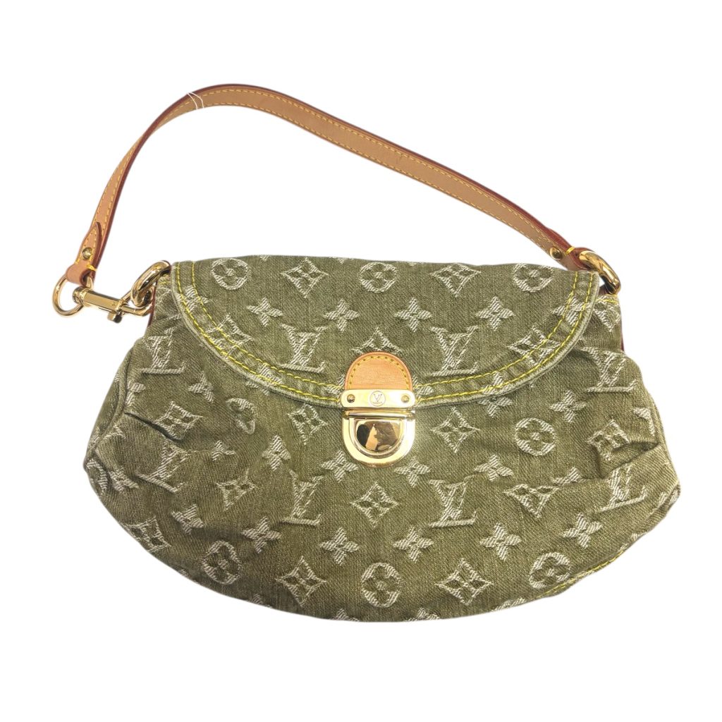 LOUIS VUITTON(ルイヴィトン)ミニプリーティ モノグラム・デニム リケン 緑 カーキショルダーバッグ