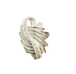 K18WG 750 18金ホワイトゴールド リング 石あり