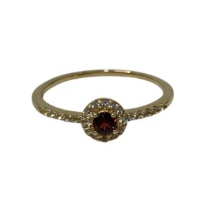 K18(18金)　ガーネット付き　リング