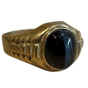 K18 18金 リング ブラックタイガーアイ