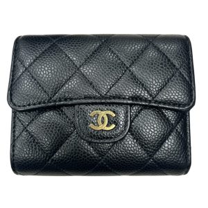 CHANEL シャネル マトラッセ 三つ折り財布 マトラッセ キャビアスキン