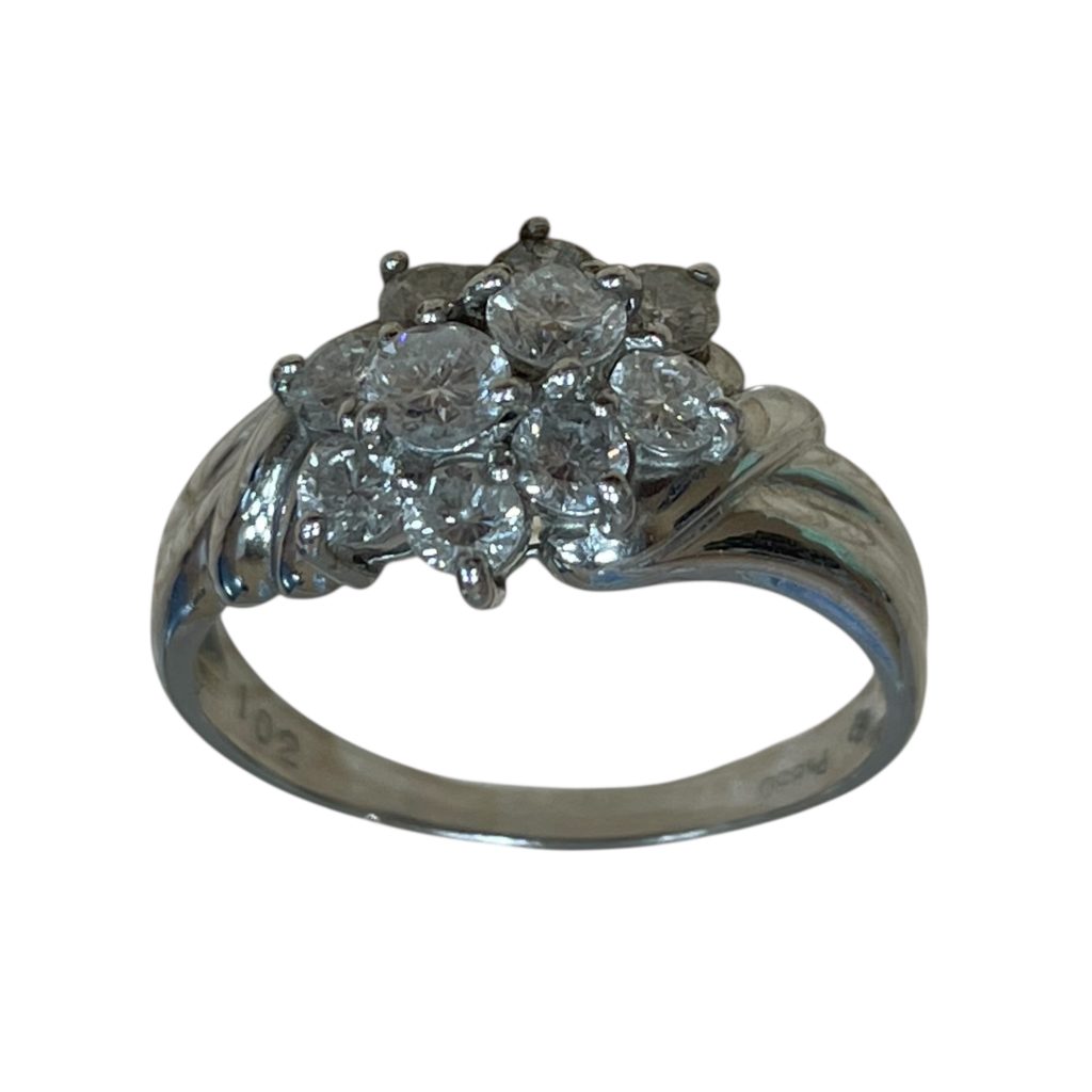 Pt850(プラチナ) メレダイヤ1.02ct リング