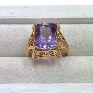 K18 アメジスト付きリング