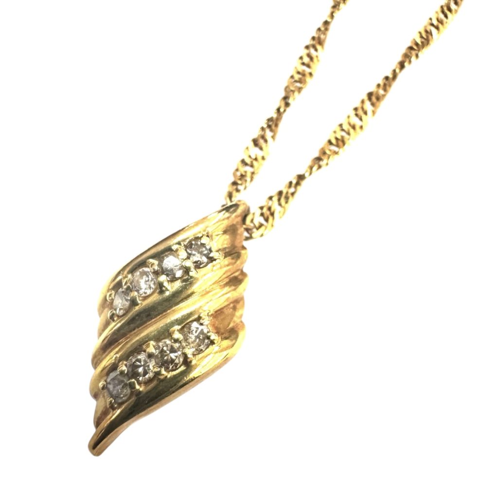 K18 750 18金 メレダイヤ ネックレス