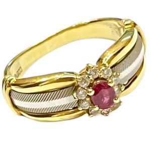 K18/18金 Pt900 プラチナ900 リング