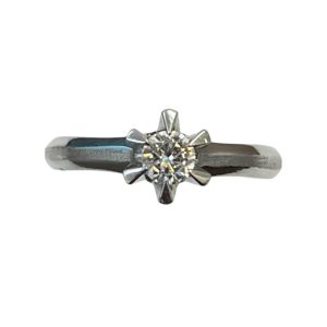 Pt850 プラチナ850 リング（0.3ct ダイヤ付き）