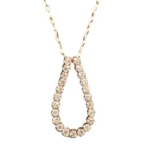 K18WG（18金ホワイトゴールド）ダイヤモンド付き　ネックレス