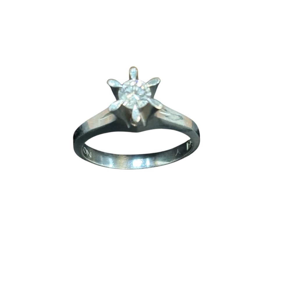 Pt900 プラチナ900 立爪ダイヤモンドリング 0.4ct
