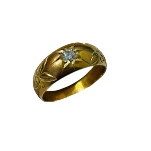 K18 18金 メレダイヤ付きリング