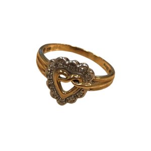 K18/Pt900 18金 プラチナ900 コンビ 指輪 リング