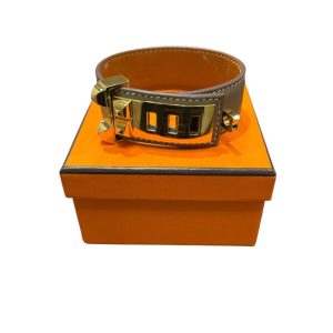 美品】HERMES エルメス カフス セリエ ゴールド金具 箱付き