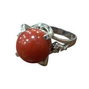 Pt900 プラチナ900 リング 血赤珊瑚 サンゴ