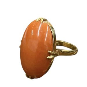 K18リング サンゴ付き 12ct