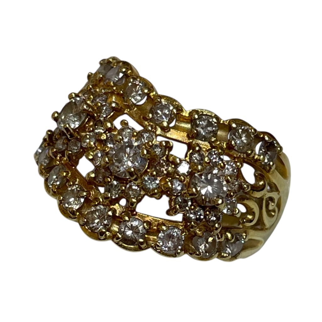 K18 (18金) メレダイヤ1.2ct リング