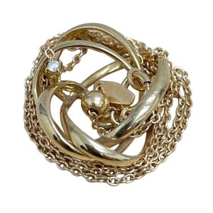 K18ネックレス ダイヤ付