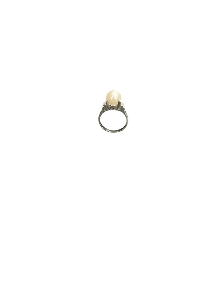 リング アクセサリー Pt900 プラチナ パール メレダイヤ