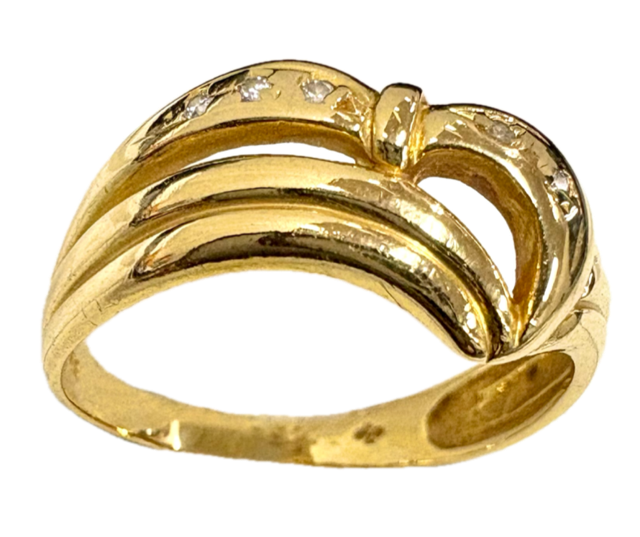 指輪 リング アクセサリー 金 K18 18金 宝石 メレダイヤ