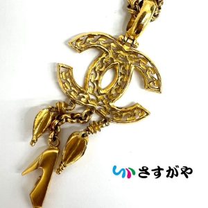 CHANEL シャネル ココマーク ネックレス 96P メッキ GP