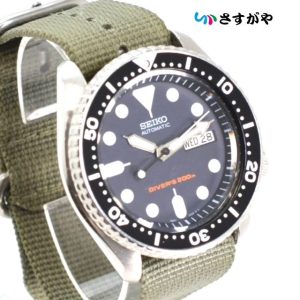 SEIKO セイコー ダイバーズ オートマ ブラック 社外ベルト