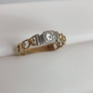 K18／Pt900 コンビ ダイヤモンドリング