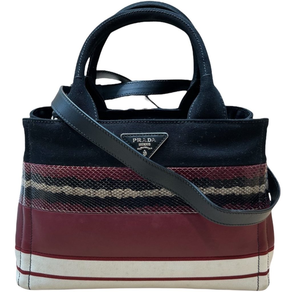 プラダ PRADA カナパ 1BG439 パイソンレザー 2WAYバッグ ショルダーバッグ トートバッグ