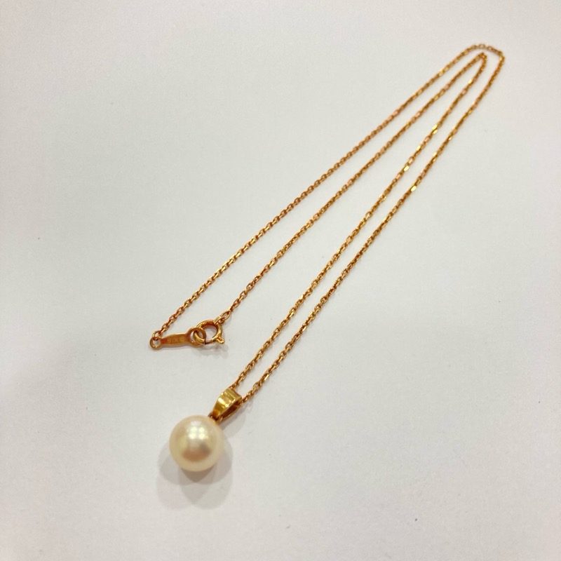 パール付き金ネックレス