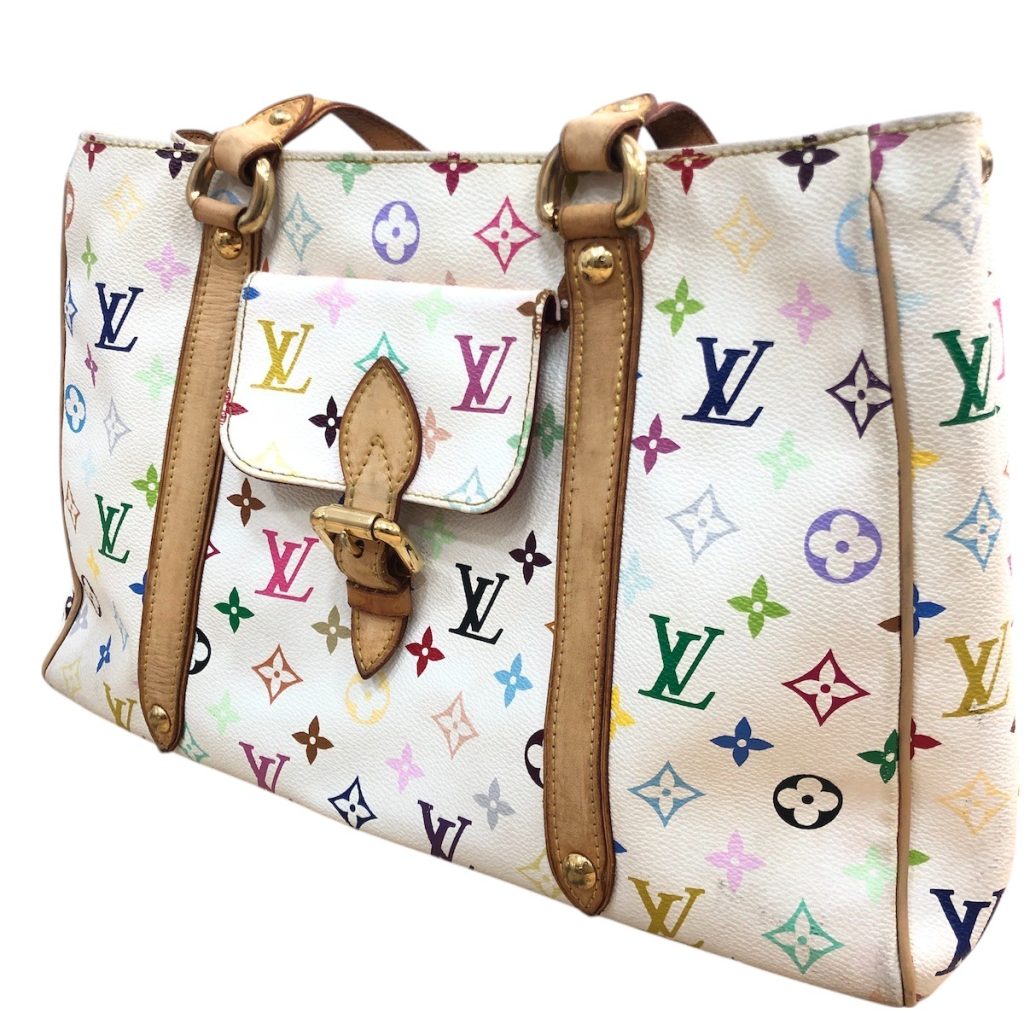 ルイヴィトン モノグラム マルチカラー ブロン プリシラ M40096 バッグ ハンドバッグ レディース☆0334 ルイヴィトン モノグラム・マルチカラー プリシラ ブロン バッグ