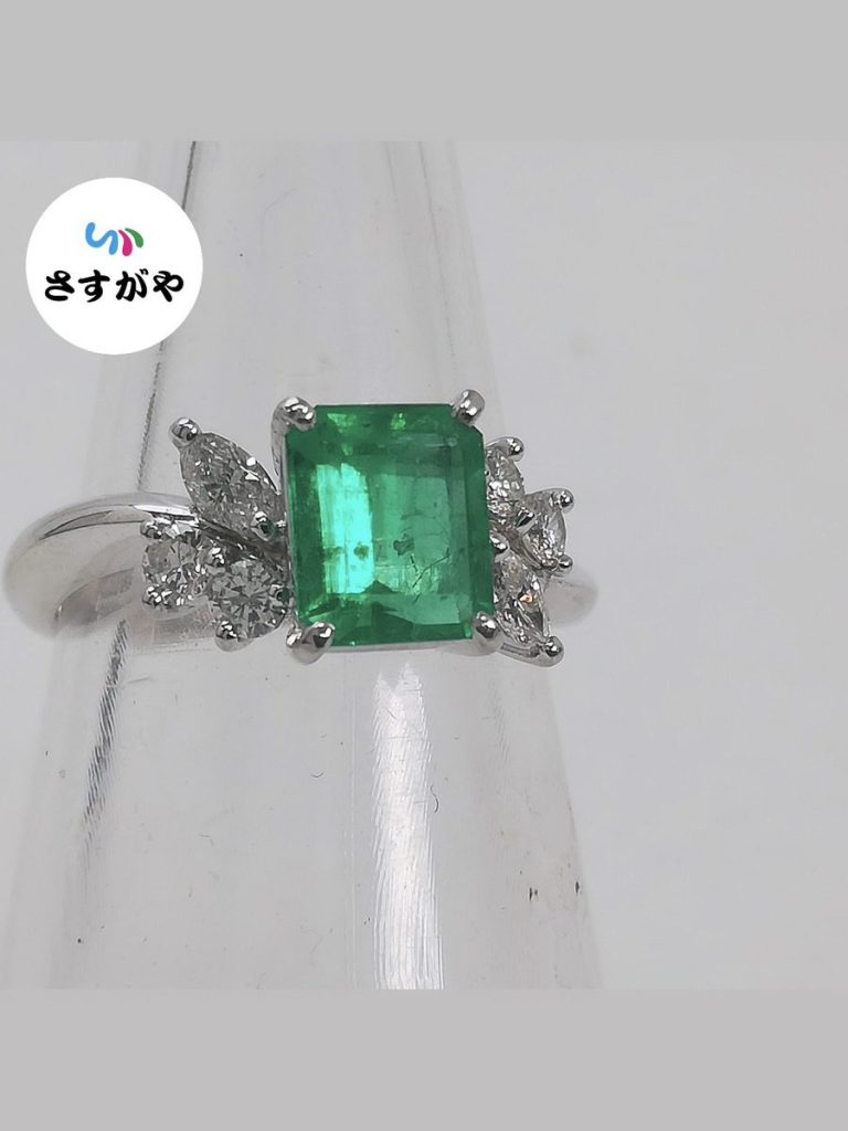 Pt900 エメラルドリング