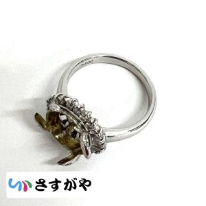 Pt900 メレダイヤ付き リング
