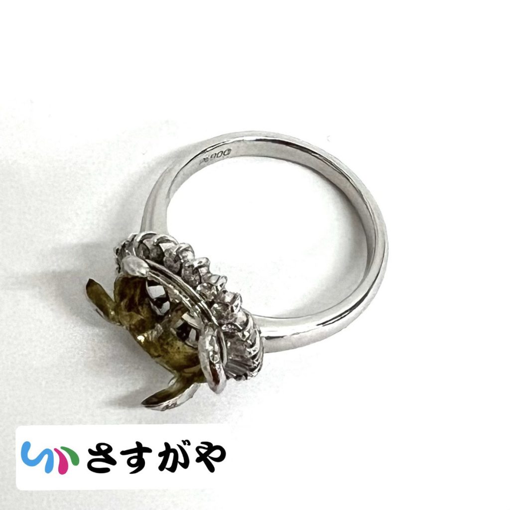 Pt900 メレダイヤ付き リング