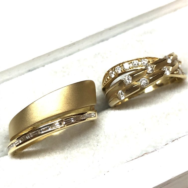 K18 18金 メレダイヤモンド付き リング 指輪 アクセサリー おまとめ