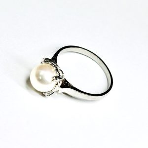 Pt900 リング パール付きリング